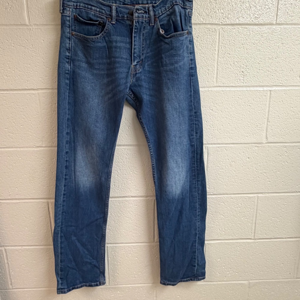 Levis Mens 505 Regular Fit Straight Leg Jeans 31x33 Blue Medium Wash Denim